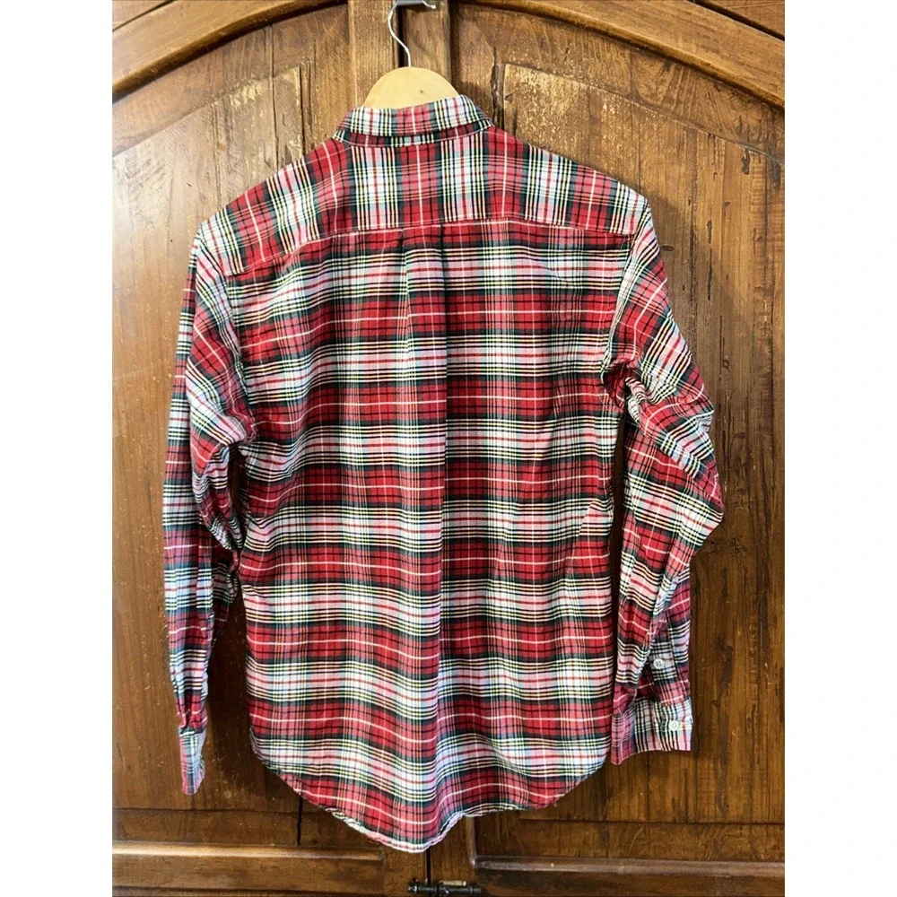 Boys Ralph Lauren Long Sleeve Tartan Plaid Shirt Heavier Weight Sz XL 20